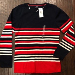 Tommy Hilfiger NWT Crewneck Red and Navy Sweater